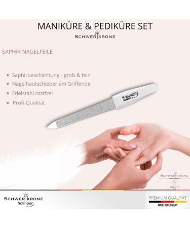 Premium Solingen Nail Care Set - Travel Black Nail Scissors File & Tweezers - Made in Germany - Buy Online on SooperMarket.com