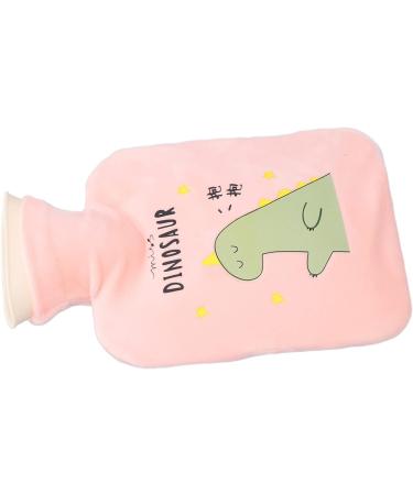 Spiral Hot Water Bottle 500ml - Cartoon Dinosaur Leak-Proof Heating Pad for Sore Muscles (Pink) - International Shipping - Buy Online on SooperMarket.com