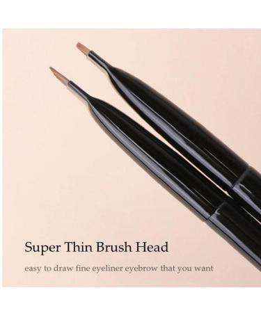 Tossper 2-Piece Professional Makeup Brush Set | Angled Eyebrow & Flat Eyeliner Brushes for Flawless Beauty - Buy Online on SooperMarket.com