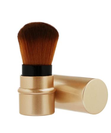 YDC Kabuki Foundation Brush Retractable Professional Travel Brushes Blush Small & Soft Makeup Tool for Mineral Powder Contouring Cream