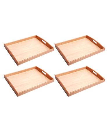 LOVIVER 4 / Set Montessori Trays Beads Children's Toys Storage Holder For Early Teaching 4pcs S