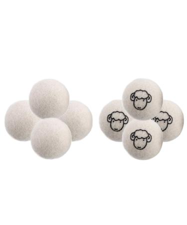 Vctitil 8 Pack Wool Dryer Balls Laundry Balls Drying Wool Ball Fabric Softener Dryer Balls-Reduces Static and Wrinkles-Saves Drying Time 1.96inch