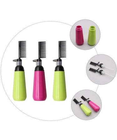 Lurrose 3pcs 130ml Hair Dye Bottle Root Comb Applicator Bottle Hair Coloring Dyeing Dispensing Bottle Container for Home Shop Scalp Treatment Perming Tools (Random Color) - Buy Online on SooperMarket.com