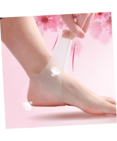 minkissy 3 Pairs Silicone Socks for Dry feet Silicone Heel Sleeves Sock Heel Protectors high Heel Sleeve Shoe Filler Foot moisturizing Socks Heel Support Foot Socks Comfortable White - Buy Online on SooperMarket.com