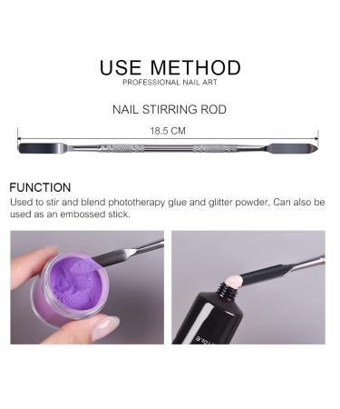 Rolabling 7.2 Pro Stainless Steel Makeup Spatula Double Sided Cosmetic Stirring Rod Nail Art Manicure Tool - Size 2 - Buy Online on SooperMarket.com