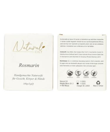 Natural Cilt Rosemary Soap - 100% Natural Handmade Shower Soap for All Skin Types - Certified & Chemical-Free - 100g (1 Pack) - Buy Online on SooperMarket.com