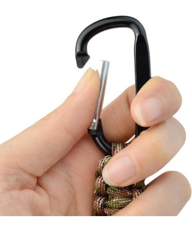 5-Piece Paracord Key Pendant Set with Carabiner & Lanyard - Survival Gear for Outdoor Camping Hiking - Unisex Key Ring Hook - Buy Online on SooperMarket.com