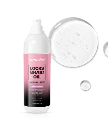 immetee Locks Braid Oil Refreshes Dry & Itchy Scalp Braid Oil for Braids Locks Twists Cornrows Promotes Stronger Edges & Adds Shine to Braids. 170ml/5.74fl oz
