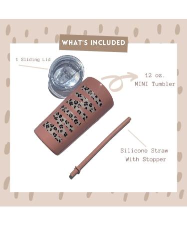 Lucky Love Mini Stainless Steel Leopard Insulated Kids Cup - Spill Proof Toddler Tumbler with Lid & Straw (Mini Blush Leopard) - Buy Online on SooperMarket.com