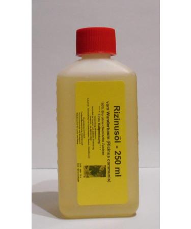 250 ml castor oil from the castor oil plant (Ricinus communis) 100% organic 1st cold pressing without chemical additives