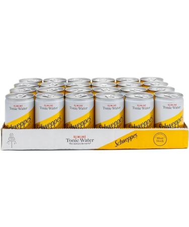 Slimline Tonic Water Mini Cans 150ml Perfect Low Calorie Mixer Soft Drink (12 Cans x 150ml)