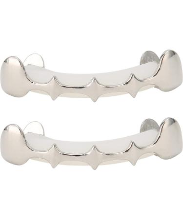 Party Teeth Brace Compatible Fashionable Hip Hop Brace Brass for Party for Halloween for Music Concerts(Silver) - Buy Online on SooperMarket.com