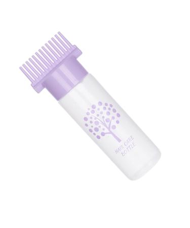 Harilla Hair Dye Bottle Brush Roots Comb Bottle Hair Coloring Dyeing Bottle Empty Bottle for Home DIY Violet