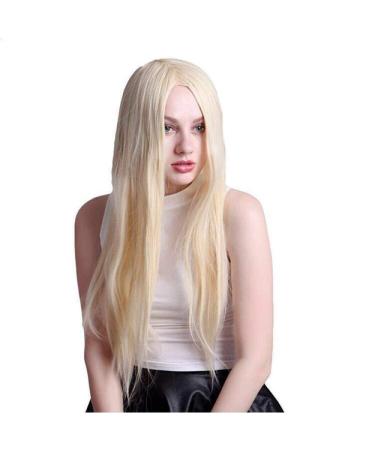 Long straight hair fashion Europe and America women African black chemical fiber cos wig wigwhite Dark brown Light Brown