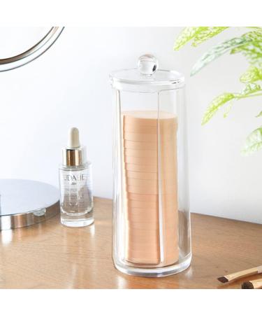 Acrylic Makeup Organizer Cosmetic Cotton Pad Rounds Holder Makeup Removers Clear Organizer Storage Display Rack (Color Name : White) - Buy Online on SooperMarket.com