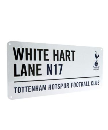 Street Sign - Tottenham Hotspur FC White - white 40cm x 18cm