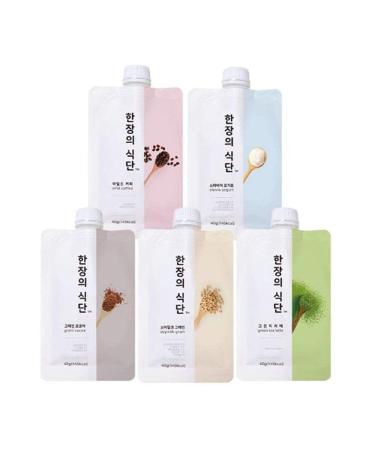 On-the-Go Meal Replacement Powder 40g x 5 Pouches (Pack of 1) - Korean Healthy Shake Breakfast Simple Meal   (A Pack of Each 5 Flavor) 5 Pack of Each Flavor