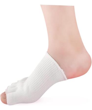 minkissy 2 Pairs Cracked Foot Socks Fingerless Gloves Open Toe Gel Socks Men Gel Toe Socks Five Toe Gel Socks Foot Care Supplies Moisturizing Socks Five Toes White Heel Cover - Buy Online on SooperMarket.com