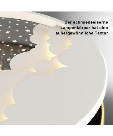 Buy Ahxiaozn LED Star Moon Ceiling Lamp for Kids | Dimmable Remote Control | 50cm White Bedroom Light | Perfect for Girls & Boys Rooms - Buy Online on SooperMarket.com