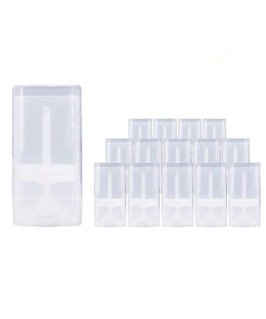 30pcs 0.5 Oz Clear Empty Plastic Deodorant Containers New Empty Oval Lip Balm Tubes 15ml Oval Deodorant Containers for Lipstick Crayon Chapstick DIY Make Your Own Deodorant Lotion Bar 30 Pcs Clear