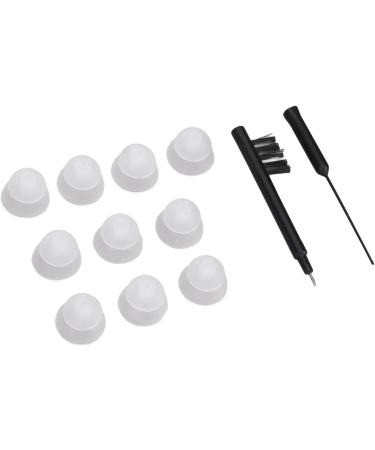 Silicone Hearing Amplifier Dome & Cleaning Brush Set | Earplug Ventilation Brush for Optimal Hearing Aid Care - Buy Online on SooperMarket.com