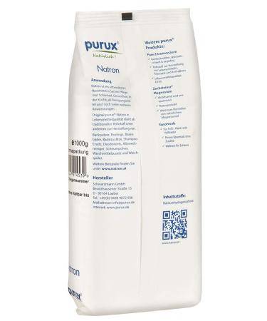 Purux Baking Soda Powder 3kg - Food Grade Sustainably Packaged | Ideal for Baking & Cooking - Shop Internationally - Buy Online on SooperMarket.com