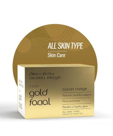 Aroma Magic Gold Facial Kit - 7 Steps Multi-Use Skincare Set for Firming & Toning | Enhance Dull Skin for Youthful Glow | All Skin Types - Buy Online on SooperMarket.com