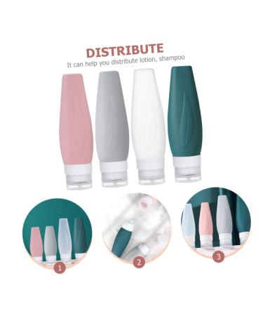1 Set Silicone Travel Bottles - Reusable Squeeze Bottles for Cosmetics - Perfect Travel Supplies for Women - Buy Online on SooperMarket.com