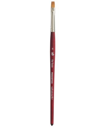 Princeton Velvetouch  Series 3950  Paint Brush for Acrylic  Oil and Watercolor  Flat Shader  6