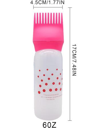 Shenrongtong Scalp Applicator Comb | Bottle Applicator Brush Hair Oiling Applicator Bottle Hair Dye Brush Bottle Lightweight Oil Bottle Applicator Brush for Hair Dyeing Scalp Red - Buy Online on SooperMarket.com