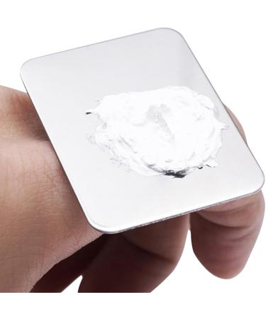 Professional 1PC Nail Art Palette Ring - Stainless Steel Color Mixing Palette for DIY Nail Designs | Handsfree Rectangle Makeup Tool - Buy Online on SooperMarket.com