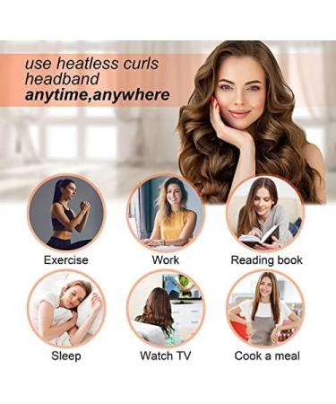 Upgrade Your Hair Game with CORATED 60 Extra Long Heatless Curling Rod Headband in Khaki - No Heat Hair Curler Kit for Short & Long Hair - Buy Online on SooperMarket.com