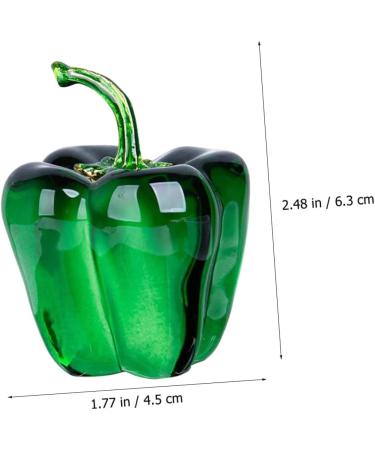 Alipis Office Decor Decorations for Home Crystal Figurines Living Room Chili Vegetable Household Fake Fruit Green 6.3x4.5cm - Buy Online on SooperMarket.com