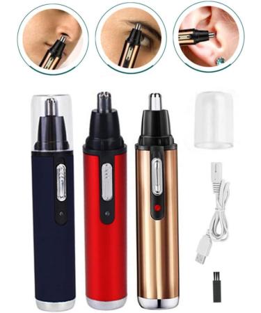 Shop Travel-Friendly Nose Hair Trimmer - Painless Electric Ear Hair Removal for Men | Blue Grooming Tool - Buy Online on SooperMarket.com