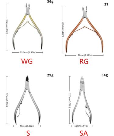 Cuticle Scissors Stainless Steel Manicure Pedicure Tools Dead Skin Scissor Nipper Golden/Silver/Rainbow Silver F - Buy Online on SooperMarket.com