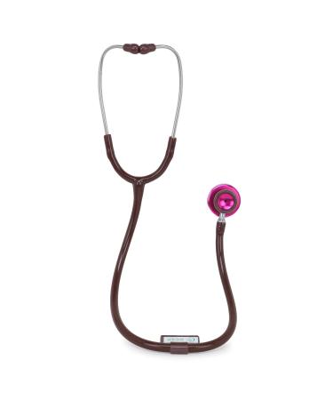 Buy Lightweight Acoustic Stethoscope for Doctors & Medical Students - Adult Size Flexible Tube Soft Ear Knobs - Micro Al in Chocolate - Buy Online on SooperMarket.com