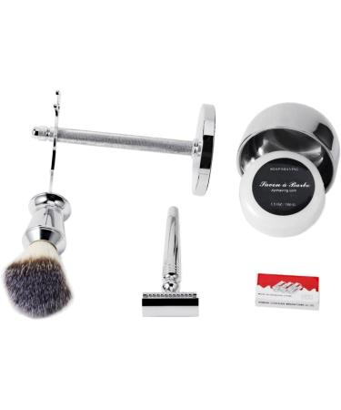 High-Quality Predolo Shaving Brush Set with Wooden Handle & Shaving Soap | Premium Grooming Essentials for Men - Buy Online on SooperMarket.com