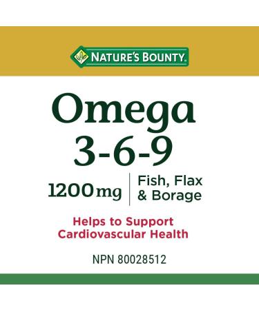 Nature's Bounty Omega 3 6 9 Fish Oil 1200mg Pills Supplement & Vitamin D3 Pills and Supplement Helps Support Immune Function 1000iu 500 Softgels Supplement + Vitamin D3 Pills - Buy Online on SooperMarket.com