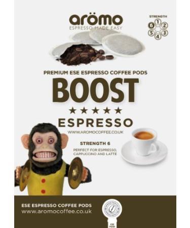 Aromo 'BOOST' - ESE Coffee Pods 44mm - Premium Espresso Pods - 100 Pk