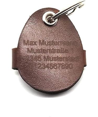 Copter Farm Dog Brand Bag | Engraved Leather Dog Collar | Personalized Oval Design | Premium Art & Real Leather - Buy Online on SooperMarket.com