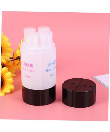 PLAFOPE 1pc Set 4 in 1 Travel Dispenser Cosmetic Travel Containers Travel Cosmetic Containers Leakproof Travel Lotion Bottle Travel Liquid Container Travel Toiletries Empty Bottle Storage medium Black - Buy Online on SooperMarket.com