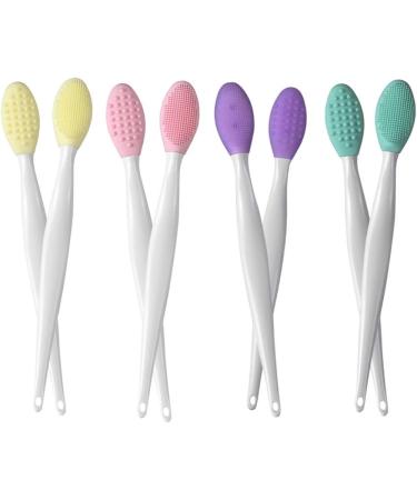 Silicone Lip Brush & Double-Sided Nose Scrubber - 2PCS Soft Blackhead Cleaner for Flawless Skin - Buy Online on SooperMarket.com
