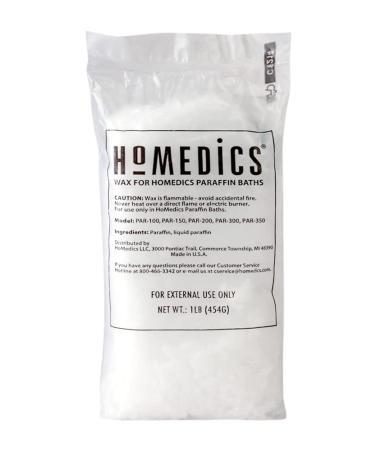 HoMedics ParaSpa Paraffin Wax Refill | Two 1-Pound Packages - 100% Pure Paraffin Wax | 16 Oz (Pack of 2)| Unscented, No Dyes | Moisturize & Soften Sensitive Skin