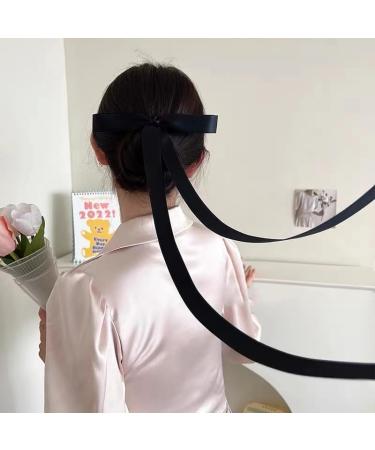 Hair Ribbon Bow Clip for Women Tassel Ribbon Bowknot Hair Clips With Long Tail Hair Bow for Girls Hair Bow Ties Long Silk Ribbon for Hair Barettes Accessories for Wedding Party Decoration - Buy Online on SooperMarket.com
