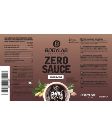 BODYLAB24 Zero Sauce Teriyaki 265ml - Low-Calorie Fat & Sugar Reduced Sauce for Healthy Dishes | Ideal for Every Diet - Buy Online on SooperMarket.com