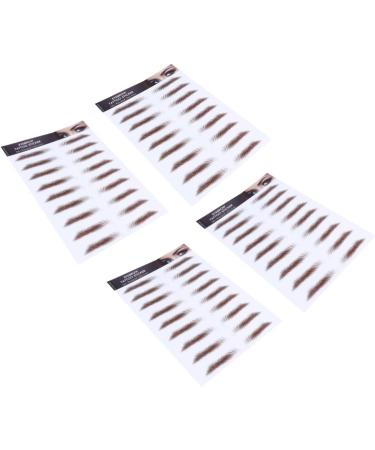 Baluue 8 Pcs Eyebrow Stickers Hair Like Eyebrows Authentic Eyebrows Fake Water Transfer Paper with Soy Ink 21x15cmx2pcs Brown 4x2pcs - Buy Online on SooperMarket.com