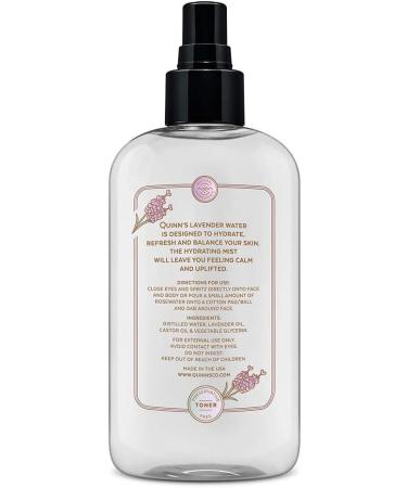 Quinn s Lavender Water- Natural Pillow Spray - Relaxing Aromatherapy - Facial Body Mist 8 Ounce - Buy Online on SooperMarket.com