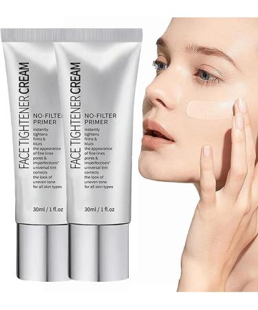 1/2/3Pcs Face Tightener No-Filter Primer Instant Face Tightener Primer Face Blurring Primer for Face Before Makeup Instant Face Tightener No-Filter Primer for All Skin Types 30ml/1fl.oz (2Count (Pack of 2))