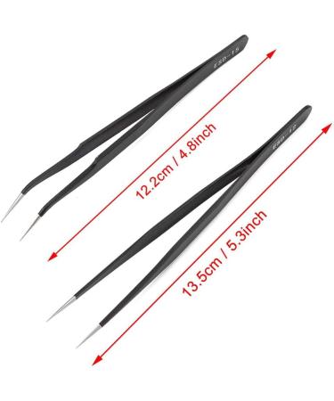 Stainless Steel Eyelashes Grafting Tweezers Makeup Tweezers Tool for Eyelashes Extension Nail Art Decoration for Professional Salon or Home Use(3#) - Buy Online on SooperMarket.com