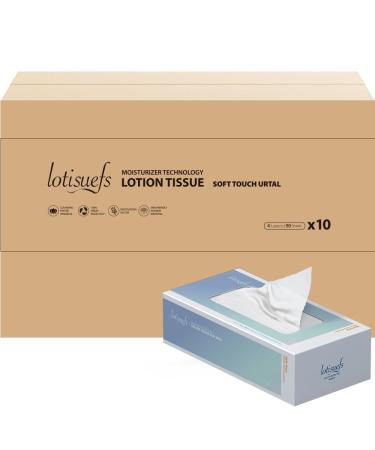 Soft tissue - 10 packs - 4 layers 90 sheets p Pack - soft and damp - silky and moisture -giving - suitable for sensitive skin - repeated wiping without pain and redness